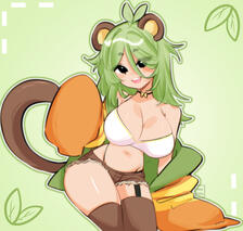 thigh high sketch- Grookey OC thigh high sketch- Grookey OC